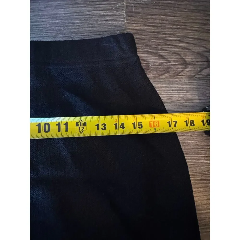 St John Collection Wool Santana Black A Line Knit Pull On Pencil Skirt Size 2 - Picture 8 of 8